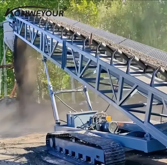 Mobile Belt Conveyor With Telescopic Boom
